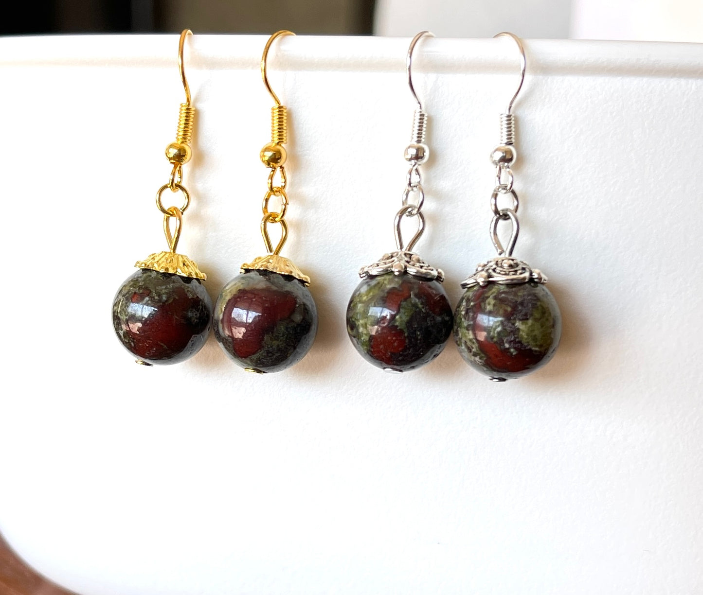 Bloodstone earrings