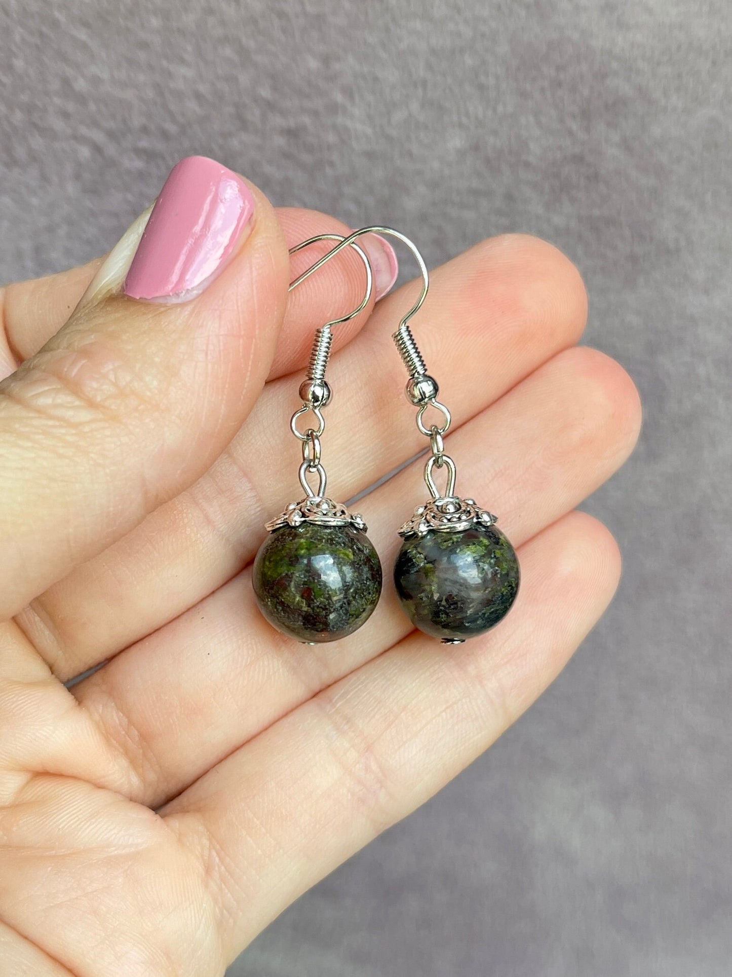 Bloodstone earrings