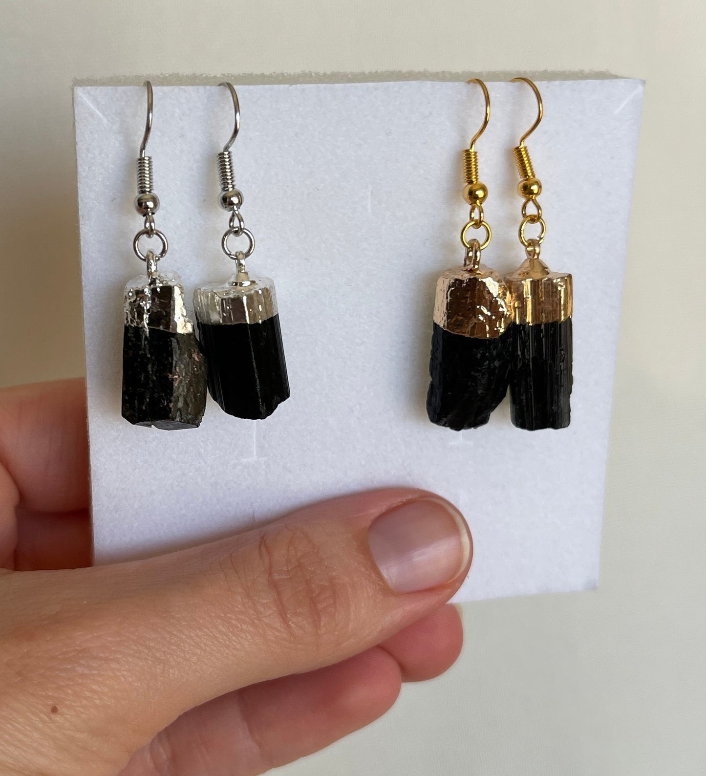 Black tourmaline earrings