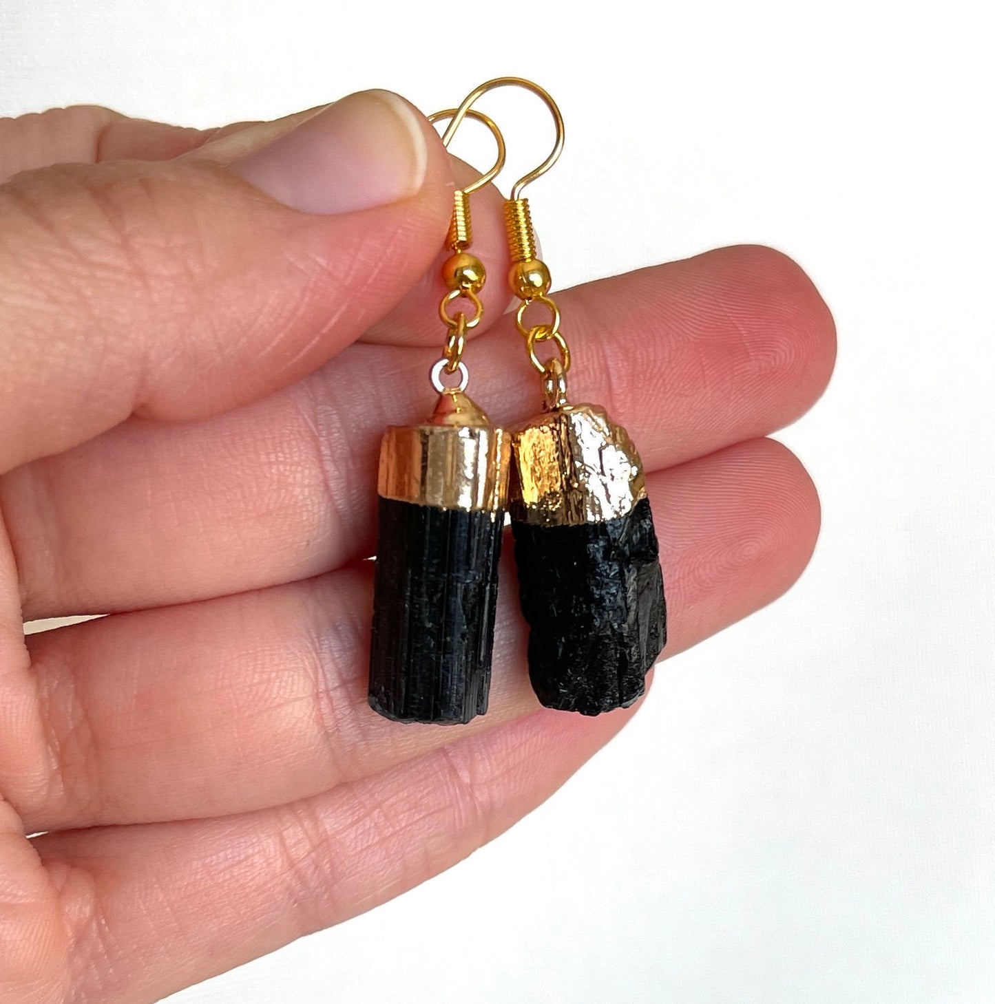 Black tourmaline earrings