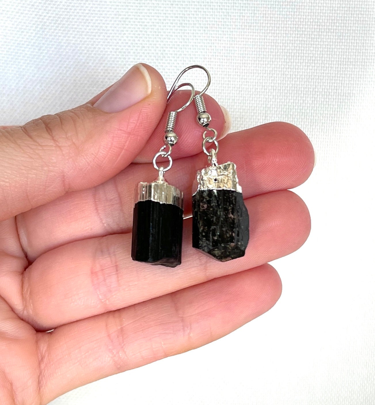 Black tourmaline earrings