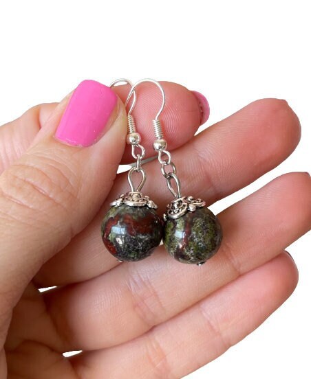 Bloodstone earrings