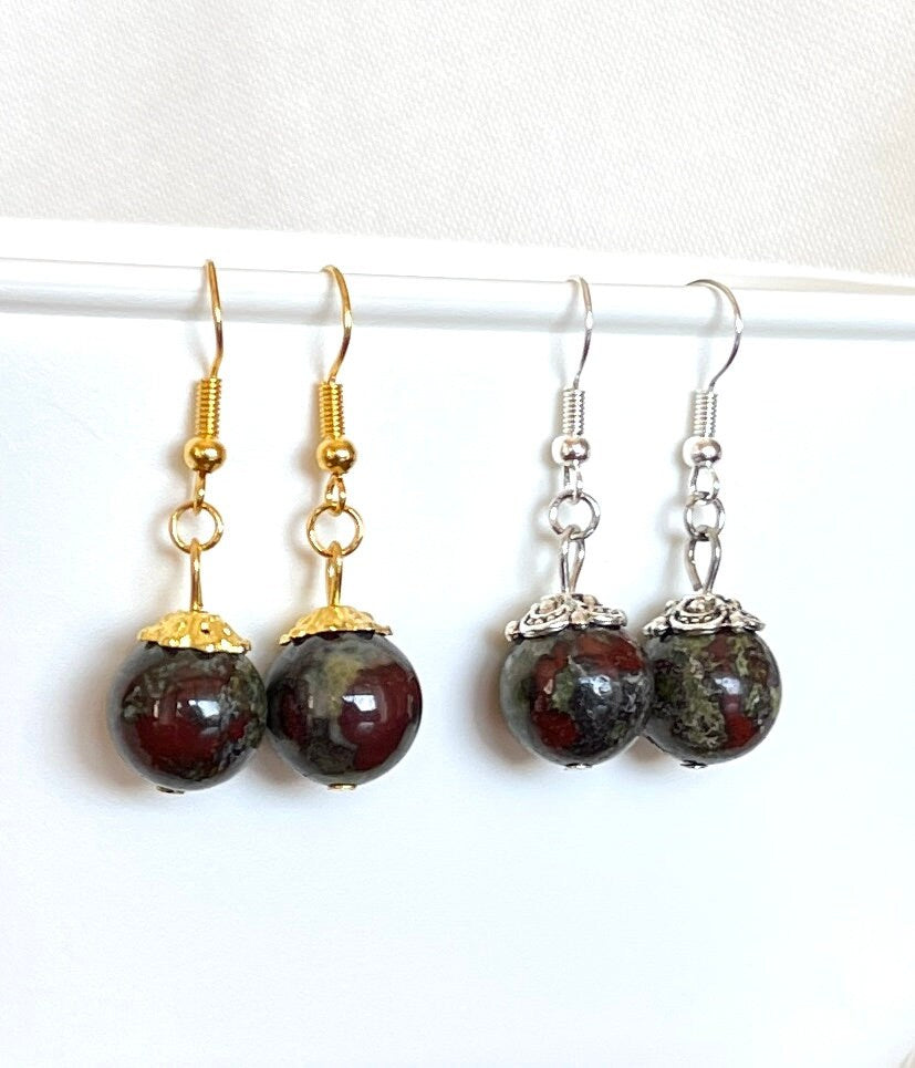 Bloodstone earrings